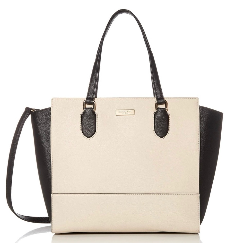 NEW Kate Spade Laurel Way Hadlee Satchel in Black & Cream